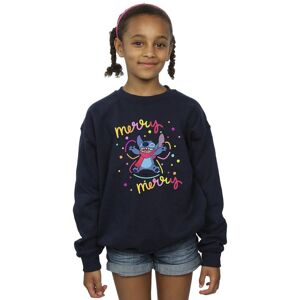 Disney Girl's Lilo & Stitch Merry Rainbow Sweatshirt in Navy Size: 5-6 Years Navy 5-6 Years Disney Girl's Lilo & Stitch Merry Rainbow Sweatshirt in Navy Size: 5-6 Years Navy 5-6 Years