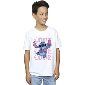 Lilo & Stitch Boy's Valentine Love Cotton T-Shirt in White Size: 3-4 Years White 3-4 Years Lilo & Stitch Boy's Valentine Love Cotton T-Shirt in White Size: 3-4 Years White 3-4 Years