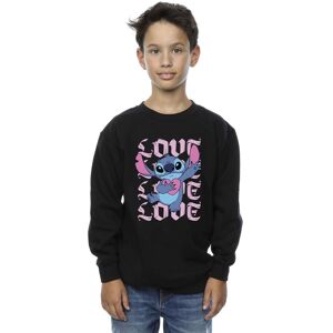 Lilo & Stitch Boy's Valentine Love Sweatshirt in Black Size: 3-4 Years Black 3-4 Years Lilo & Stitch Boy's Valentine Love Sweatshirt in Black Size: 3-4 Years Black 3-4 Years