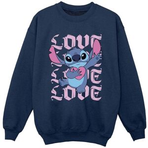 Lilo & Stitch Boy's Valentine Love Sweatshirt in Navy Size: 5-6 Years Navy 5-6 Years Lilo & Stitch Boy's Valentine Love Sweatshirt in Navy Size: 5-6 Years Navy 5-6 Years