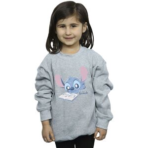 Lilo & Stitch Girl's Reading Lying Down Sweatshirt in Grey Size: 12-13 Years Grey 12-13 Years Lilo & Stitch Girl's Reading Lying Down Sweatshirt in Grey Size: 12-13 Years Grey 12-13 Years