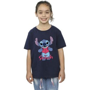 Lilo & Stitch Girl's Reading Standing Cotton T-Shirt in Navy Size: 12-13 Years Navy 12-13 Years Lilo & Stitch Girl's Reading Standing Cotton T-Shirt in Navy Size: 12-13 Years Navy 12-13 Years