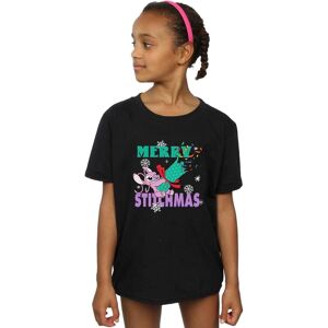 Lilo & Stitch Girl's Merry Stitchmas Cotton T-Shirt in Black Size: 3-4 Years Black 3-4 Years Lilo & Stitch Girl's Merry Stitchmas Cotton T-Shirt in Black Size: 3-4 Years Black 3-4 Years