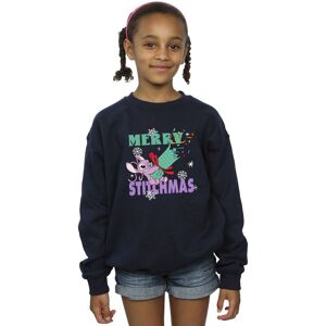 Lilo & Stitch Girl's Merry Stitchmas Sweatshirt in Navy Size: 3-4 Years Navy 3-4 Years Lilo & Stitch Girl's Merry Stitchmas Sweatshirt in Navy Size: 3-4 Years Navy 3-4 Years