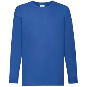 Fruit of the Loom Value Long-Sleeved T-Shirt in Blue Size: 9 Years Blue 9 Years Fruit of the Loom Value Long-Sleeved T-Shirt in Blue Size: 9 Years Blue 9 Years