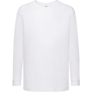 Fruit of the Loom Value Cotton Long-Sleeved T-Shirt in White Size: 5-6 Years White 5-6 Years Fruit of the Loom Value Cotton Long-Sleeved T-Shirt in White Size: 5-6 Years White 5-6 Years