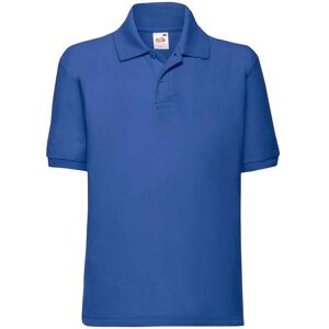 Fruit of the Loom Poly Cotton Pique Polo Shirt in Blue Size: 5-6 Years Blue 5-6 Years Fruit of the Loom Poly Cotton Pique Polo Shirt in Blue Size: 5-6 Years Blue 5-6 Years