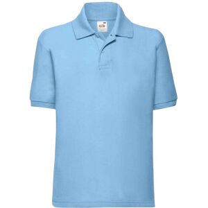 Fruit of the Loom Poly Cotton Pique Polo Shirt in Baby Blue Size: 9 Years Baby Blue 9 Years Fruit of the Loom Poly Cotton Pique Polo Shirt in Baby Blue Size: 9 Years Baby Blue 9 Years