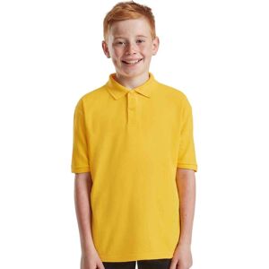 Fruit of the Loom Poly Cotton Pique Polo Shirt in Yellow Size: 5-6 Years Yellow 5-6 Years Fruit of the Loom Poly Cotton Pique Polo Shirt in Yellow Size: 5-6 Years Yellow 5-6 Years