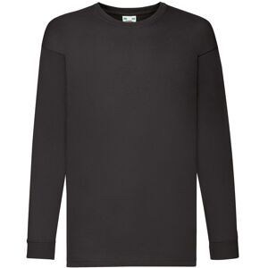 Fruit of the Loom Valueweight Plain Long-Sleeved T-Shirt in Black Size: 3-4 Years Black 3-4 Years Fruit of the Loom Valueweight Plain Long-Sleeved T-Shirt in Black Size: 3-4 Years Black 3-4 Years