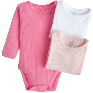 Cool Club Girl's 3-Pack Ribbed Long Sleeve Bodysuits with Bow in Pink Size: 6-9 m Pink 6-9 m Cool Club Girl's 3-Pack Ribbed Long Sleeve Bodysuits with Bow in Pink Size: 6-9 m Pink 6-9 m