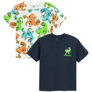 Cool Club Boy's 2-Pack Short Sleeve Dinosaur Printed T-Shirts in White Size: 7 Years White 7 Years Cool Club Boy's 2-Pack Short Sleeve Dinosaur Printed T-Shirts in White Size: 7 Years White 7 Years