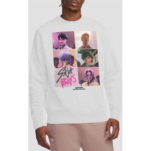 Netflix Kpop Demon Hunters Saja Boys Era Grid Sweatshirt, White Size: XL White XL Netflix Kpop Demon Hunters Saja Boys Era Grid Sweatshirt, White Size: XL White XL