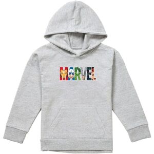 Marvel Avengers Hero Brick Logo Youth Kids Pull-Over Hoodie, Athletic Heather in Grey Size: 5-6 Years Grey 5-6 Years Marvel Avengers Hero Brick Logo Youth Kids Pull-Over Hoodie, Athletic Heather in Grey Size: 5-6 Years Grey 5-6 Years