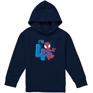 Marvel Spiderman Cute Spidey Birthday 4 Youth Kids Pull-Over Hoodie, Navy Size: 9-11 Years Navy 9-11 Years Marvel Spiderman Cute Spidey Birthday 4 Youth Kids Pull-Over Hoodie, Navy Size: 9-11 Years Navy 9-11 Years