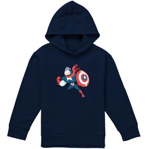 Marvel Captain America Holiday Outfit Youth Kids Pull-Over Hoodie, Navy Size: 5-6 Years Navy 5-6 Years Marvel Captain America Holiday Outfit Youth Kids Pull-Over Hoodie, Navy Size: 5-6 Years Navy 5-6 Years