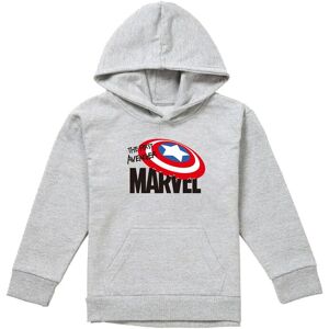 Marvel Captain America First Avenger Youth Kids Pull-Over Hoodie, Athletic Heather in Grey Size: 5-6 Years Grey 5-6 Years Marvel Captain America First Avenger Youth Kids Pull-Over Hoodie, Athletic Heather in Grey Size: 5-6 Years Grey 5-6 Years