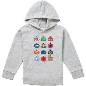 Marvel Hero Pumpkins Youth Kids Pull-Over Hoodie, Athletic Heather in Grey Size: 9-11 Years Grey 9-11 Years Marvel Hero Pumpkins Youth Kids Pull-Over Hoodie, Athletic Heather in Grey Size: 9-11 Years Grey 9-11 Years