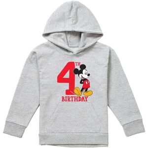 Disney Mickey Mouse 4Th Birthday Shirt Youth Kids Pull-Over Hoodie, Athletic Heather in Grey Size: 7-8 Years Grey 7-8 Years Disney Mickey Mouse 4Th Birthday Shirt Youth Kids Pull-Over Hoodie, Athletic Heather in Grey Size: 7-8 Years Grey 7-8 Years