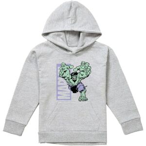 Marvel Hulk Reach Youth Kids Pull-Over Hoodie, Athletic Heather in Grey Size: 9-11 Years Grey 9-11 Years Marvel Hulk Reach Youth Kids Pull-Over Hoodie, Athletic Heather in Grey Size: 9-11 Years Grey 9-11 Years