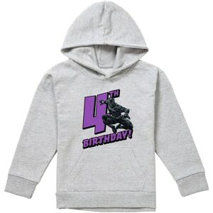 Marvel Black Panther Birthday 4 Youth Kids Pull-Over Hoodie, Athletic Heather in Grey Size: 12-13 Years Grey 12-13 Years Marvel Black Panther Birthday 4 Youth Kids Pull-Over Hoodie, Athletic Heather in Grey Size: 12-13 Years Grey 12-13 Years
