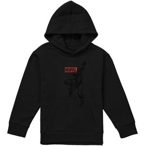 Marvel Spiderman Outline Youth Kids Pull-Over Hoodie, Black Size: 12-13 Years Black 12-13 Years Marvel Spiderman Outline Youth Kids Pull-Over Hoodie, Black Size: 12-13 Years Black 12-13 Years