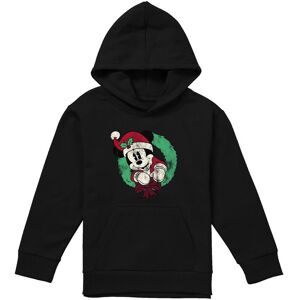 Disney Mickey Mouse Vintage Christmas Wreath Youth Kids Pull-Over Hoodie, Black Size: 12-13 Years Black 12-13 Years Disney Mickey Mouse Vintage Christmas Wreath Youth Kids Pull-Over Hoodie, Black Size: 12-13 Years Black 12-13 Years