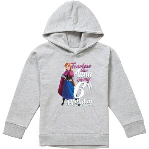 Disney Frozen Fearless Like Anna 6Th Birthday Youth Kids Pull-Over Hoodie, Athletic Heather in Grey Size: 5-6 Years Grey 5-6 Years Disney Frozen Fearless Like Anna 6Th Birthday Youth Kids Pull-Over Hoodie, Athletic Heather in Grey Size: 5-6 Years Grey 5-6 Years