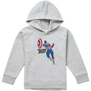 Marvel Captain America Sam Wilson Doodle Youth Kids Pull-Over Hoodie, Athletic Heather in Grey Size: 12-13 Years Grey 12-13 Years Marvel Captain America Sam Wilson Doodle Youth Kids Pull-Over Hoodie, Athletic Heather in Grey Size: 12-13 Years Grey 12-13 Years