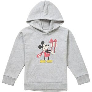 Disney Mickey Mouse Christmas Present Youth Kids Pull-Over Hoodie, Athletic Heather in Grey Size: 9-11 Years Grey 9-11 Years Disney Mickey Mouse Christmas Present Youth Kids Pull-Over Hoodie, Athletic Heather in Grey Size: 9-11 Years Grey 9-11 Years