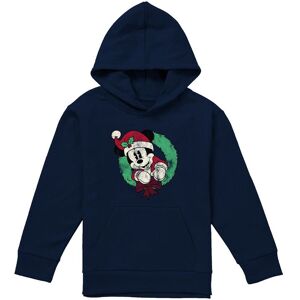 Disney Mickey Mouse Vintage Christmas Wreath Youth Kids Pull-Over Hoodie, Navy Size: 9-11 Years Navy 9-11 Years Disney Mickey Mouse Vintage Christmas Wreath Youth Kids Pull-Over Hoodie, Navy Size: 9-11 Years Navy 9-11 Years