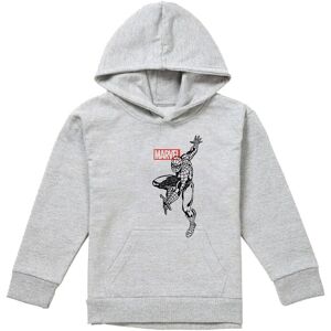 Marvel Spiderman Outline Youth Kids Pull-Over Hoodie, Athletic Heather in Grey Size: 12-13 Years Grey 12-13 Years Marvel Spiderman Outline Youth Kids Pull-Over Hoodie, Athletic Heather in Grey Size: 12-13 Years Grey 12-13 Years