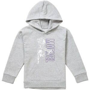 Marvel Black Panther Outline Youth Kids Pull-Over Hoodie, Athletic Heather in Grey Size: 9-11 Years Grey 9-11 Years Marvel Black Panther Outline Youth Kids Pull-Over Hoodie, Athletic Heather in Grey Size: 9-11 Years Grey 9-11 Years