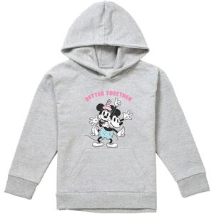 Disney Mickey Minnie Mouse Better Together Youth Kids Pull-Over Hoodie, Athletic Heather in Grey Size: 12-13 Years Grey 12-13 Years Disney Mickey Minnie Mouse Better Together Youth Kids Pull-Over Hoodie, Athletic Heather in Grey Size: 12-13 Years Grey 12-13 Years
