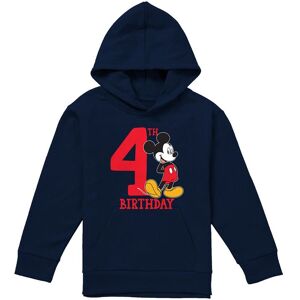 Disney Mickey Mouse 4Th Birthday Shirt Youth Kids Pull-Over Hoodie, Navy Size: 7-8 Years Navy 7-8 Years Disney Mickey Mouse 4Th Birthday Shirt Youth Kids Pull-Over Hoodie, Navy Size: 7-8 Years Navy 7-8 Years