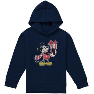 Disney Mickey Mouse Christmas Present Youth Kids Pull-Over Hoodie, Navy Size: 7-8 Years Navy 7-8 Years Disney Mickey Mouse Christmas Present Youth Kids Pull-Over Hoodie, Navy Size: 7-8 Years Navy 7-8 Years