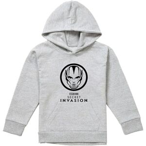Marvel Secret Invasion Mono Badge Youth Kids Pull-Over Hoodie, Athletic Heather in Grey Size: 5-6 Years Grey 5-6 Years Marvel Secret Invasion Mono Badge Youth Kids Pull-Over Hoodie, Athletic Heather in Grey Size: 5-6 Years Grey 5-6 Years