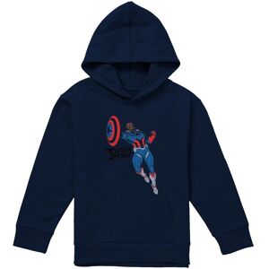 Marvel Captain America Sam Wilson Doodle Youth Kids Pull-Over Hoodie, Navy Size: 12-13 Years Navy 12-13 Years Marvel Captain America Sam Wilson Doodle Youth Kids Pull-Over Hoodie, Navy Size: 12-13 Years Navy 12-13 Years