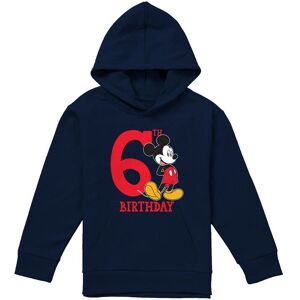 Disney Mickey Mouse 6Th Birthday Shirt Youth Kids Pull-Over Hoodie, Navy Size: 9-11 Years Navy 9-11 Years Disney Mickey Mouse 6Th Birthday Shirt Youth Kids Pull-Over Hoodie, Navy Size: 9-11 Years Navy 9-11 Years