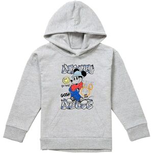 Disney Mickey Mouse Street Style Youth Kids Pull-Over Hoodie, Athletic Heather in Grey Size: 9-11 Years Grey 9-11 Years Disney Mickey Mouse Street Style Youth Kids Pull-Over Hoodie, Athletic Heather in Grey Size: 9-11 Years Grey 9-11 Years