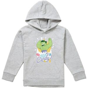 Marvel Easter Hulk Want Candy Youth Kids Pull-Over Hoodie, Athletic Heather in Grey Size: 9-11 Years Grey 9-11 Years Marvel Easter Hulk Want Candy Youth Kids Pull-Over Hoodie, Athletic Heather in Grey Size: 9-11 Years Grey 9-11 Years