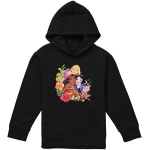 Disney Princess Bouquet With Rapunzel, Moana & Snow White Youth Kids Pull-Over Hoodie, Black Size: 9-11 Years Black 9-11 Years Disney Princess Bouquet With Rapunzel, Moana & Snow White Youth Kids Pull-Over Hoodie, Black Size: 9-11 Years Black 9-11 Years