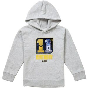 Disney Star Wars C3Po R2D2 11Th Birthday Space Youth Kids Pull-Over Hoodie, Athletic Heather in Grey Size: 9-11 Years Grey 9-11 Years Disney Star Wars C3Po R2D2 11Th Birthday Space Youth Kids Pull-Over Hoodie, Athletic Heather in Grey Size: 9-11 Years Grey 9-11 Years