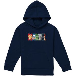 Marvel Avengers Hero Brick Logo Youth Kids Pull-Over Hoodie, Navy Size: 12-13 Years Navy 12-13 Years Marvel Avengers Hero Brick Logo Youth Kids Pull-Over Hoodie, Navy Size: 12-13 Years Navy 12-13 Years