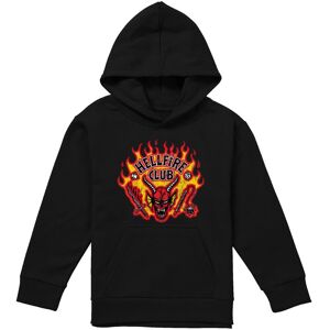 Stranger Things Hellfire Flames Youth Kids Boy/Girls Pull-Over Hoodie, Black Size: 9-11 Years Black 9-11 Years Stranger Things Hellfire Flames Youth Kids Boy/Girls Pull-Over Hoodie, Black Size: 9-11 Years Black 9-11 Years
