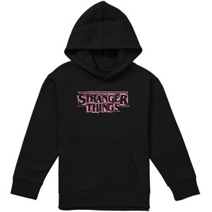 Stranger Things Punk Logo Pink Youth Kids Boy/Girls Pull-Over Hoodie, Black Size: 12-13 Years Black 12-13 Years Stranger Things Punk Logo Pink Youth Kids Boy/Girls Pull-Over Hoodie, Black Size: 12-13 Years Black 12-13 Years