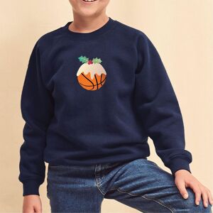 The Alphabet Gift Shop Boy's Kids Basketball Christmas Pudding Jumper in Navy Size: 3-4 Years Navy 3-4 Years The Alphabet Gift Shop Boy's Kids Basketball Christmas Pudding Jumper in Navy Size: 3-4 Years Navy 3-4 Years