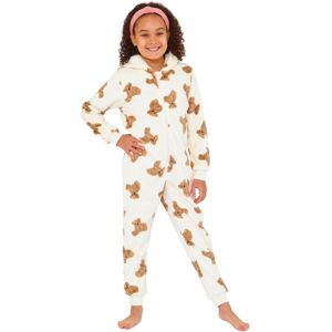 Cozy n Dozy Girl's Teddy Bears Fleece Onesie in Cream Size: 10-11 Years Cream 10-11 Years Cozy n Dozy Girl's Teddy Bears Fleece Onesie in Cream Size: 10-11 Years Cream 10-11 Years