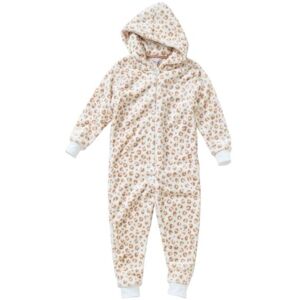 Animal Crazy Girl's Leopard Fleece Onesie in Beige Size: 3-4 Years Beige 3-4 Years Animal Crazy Girl's Leopard Fleece Onesie in Beige Size: 3-4 Years Beige 3-4 Years