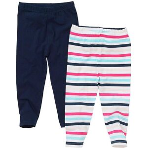 Just Essentials Girl's 2 Pack Plain Printed Stretch Leggings in Navy Size: 3-4 Years Navy 3-4 Years Just Essentials Girl's 2 Pack Plain Printed Stretch Leggings in Navy Size: 3-4 Years Navy 3-4 Years